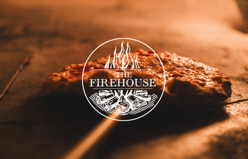Fresh pizza baking in bertha oven at The Firehouse The Firehouse Enniskillen menu