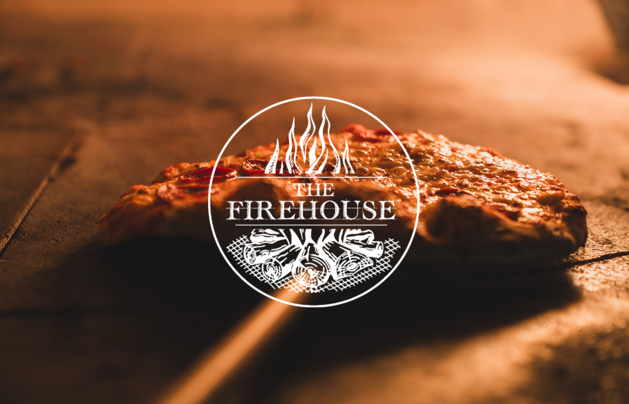 Fresh pizza baking in bertha oven at The Firehouse The Firehouse Enniskillen menu